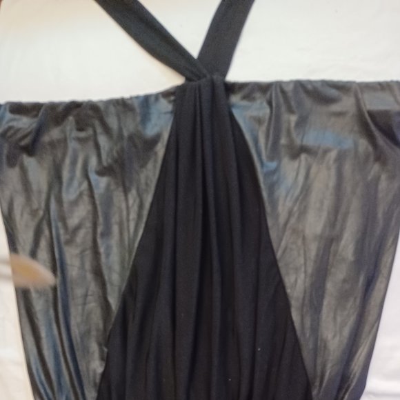 Cameo Black Mixed Media Dressy Jumpsuit Size 1X - Picture 11 of 13